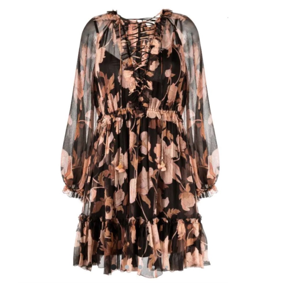 NWOT Zimmermann Concert Floral-print Mini Dress